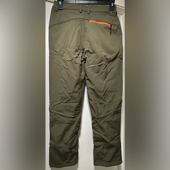 TACVASEN Men's Snow/Outdoor Fleece Lining Soft Shell Pants Green/Grey Sz 30 New - Picture 7 of 9